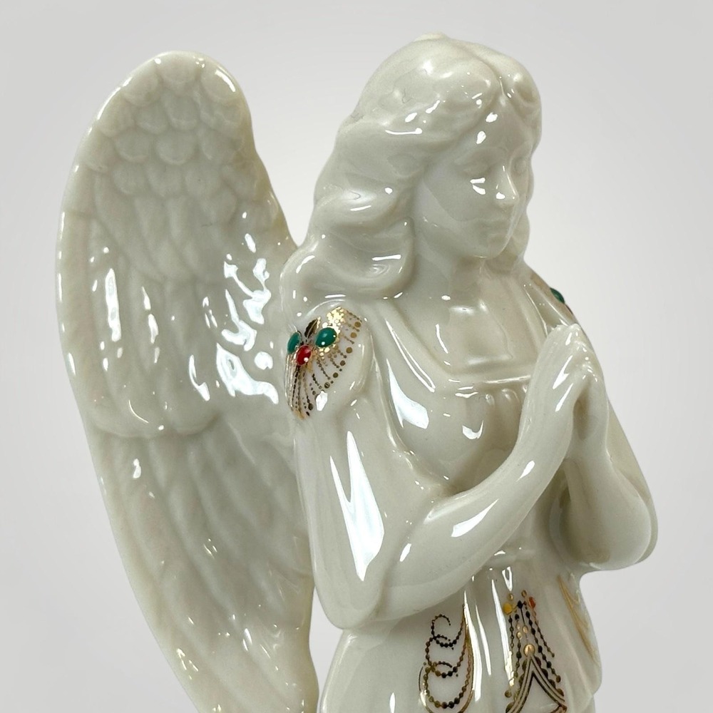 Lenox Angel Figurine China Jewel Collection Holiday Gold Accents Made in USA - Picture 6 of 9